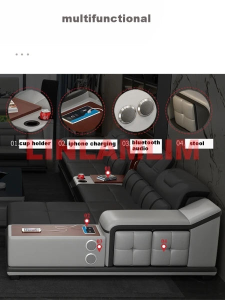 MINGDIBAOCN Genuine Leather Sofa Cama Modern Sleeper