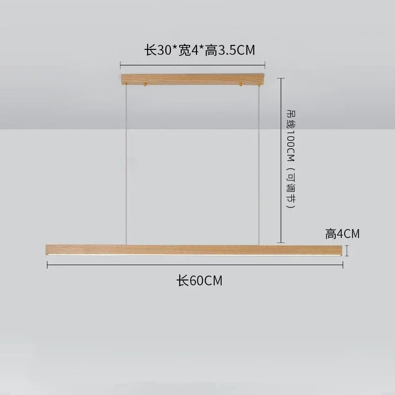 Japanese Pendant Light Walnut Nordic Wood Ceiling Lamp