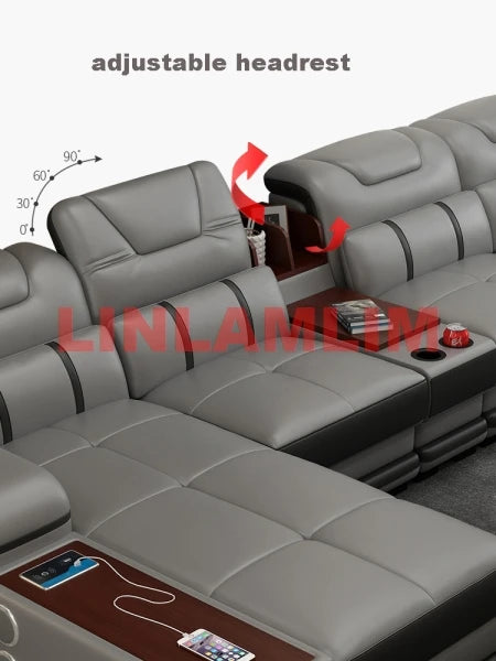 MINGDIBAOCN Genuine Leather Sofa Cama Modern Sleeper
