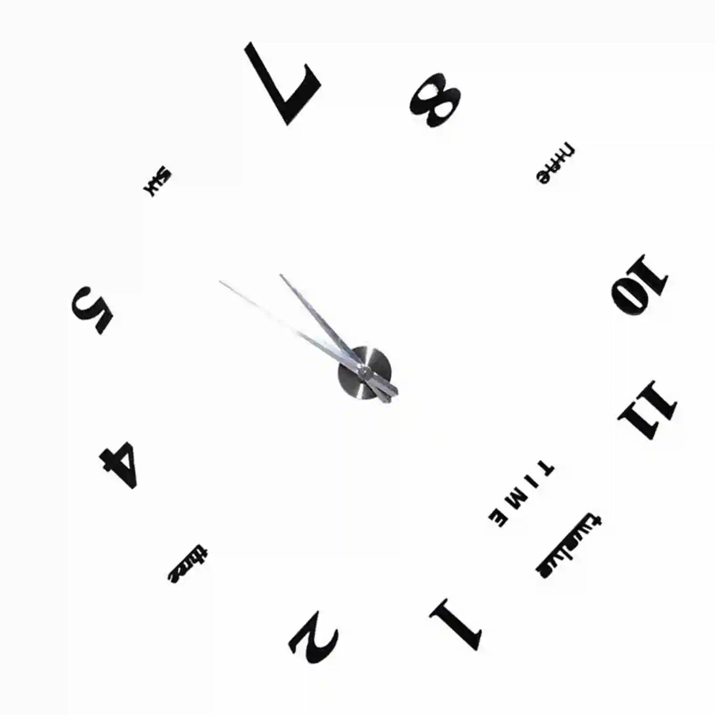 Hign-concerned Modern DIY Large Wall Clock Kit 3D Mirror