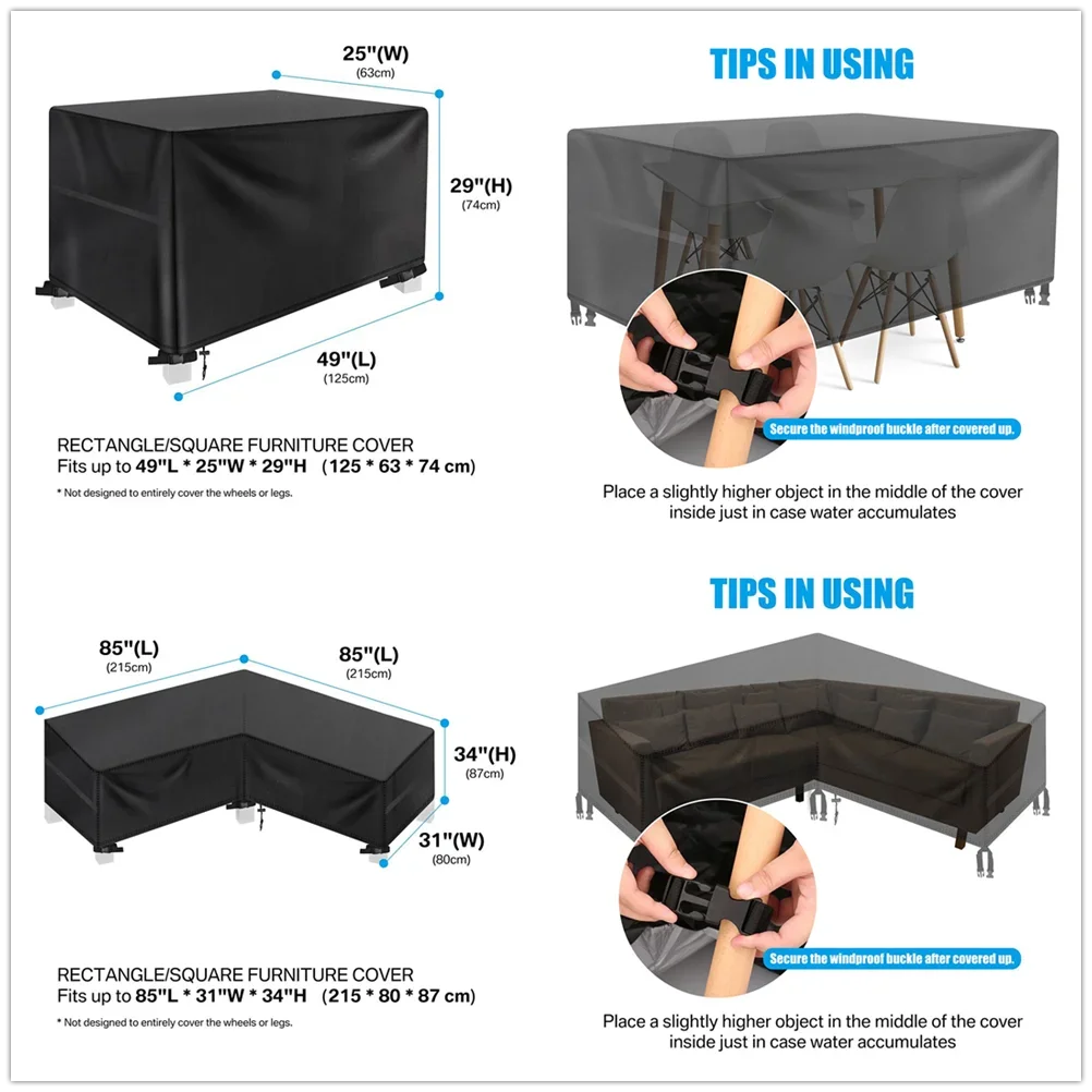 Guangdong Garden Furniture Cover Air Vent Waterproof 600D