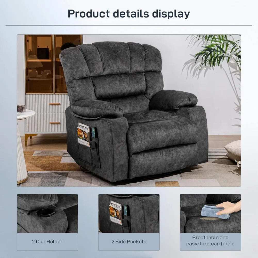 XMSJ Modern Ergonomic Recliner Chair With Foam Filling