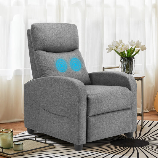 JHK Recliner Chair Massage Sofa Fabric Lumbar Support