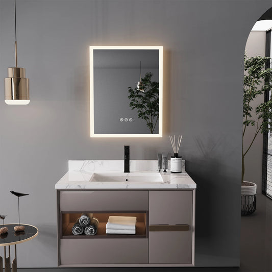 LED Lighted Bathroom Mirror Anti Fog Memory Function Button