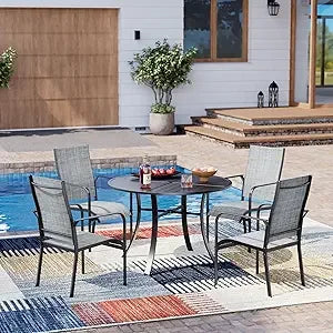Blackwicker Rattan All Weather Patio Dining Set Tabletop