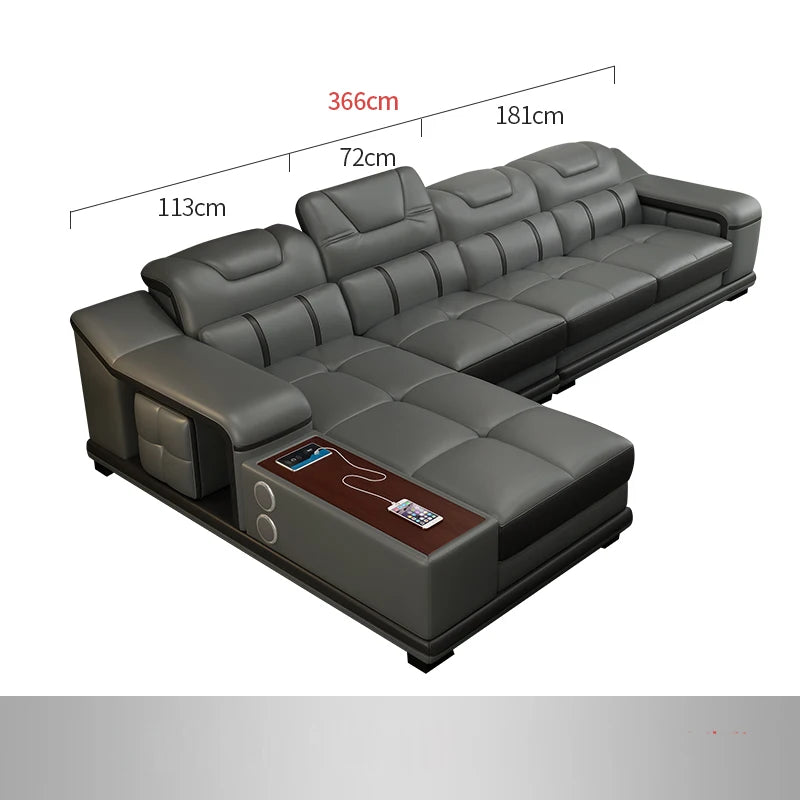 MINGDIBAOCN Genuine Leather Sofa Cama Modern Sleeper