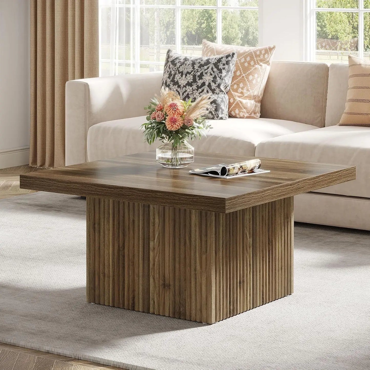 Little Tree Square Coffee Table Mid Century Modern