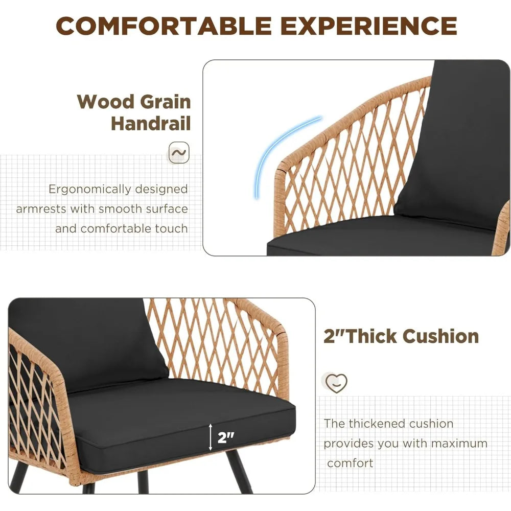 Blackwicker Rattan All Weather Patio Dining Set Tabletop