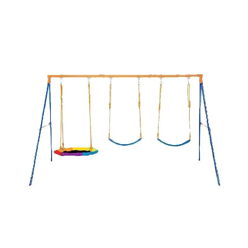 SucceBuy Swing Set 600 Lb Capacity With Saucer Seat
