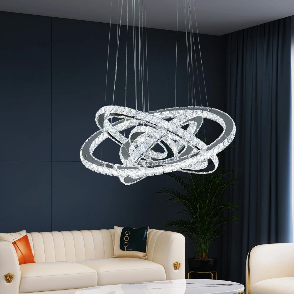 Vinilky Crystal Chandelier Pendant Light Living Room