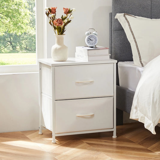 JHK Nightstand Bedside Table With Drawers Storage Cabinet
