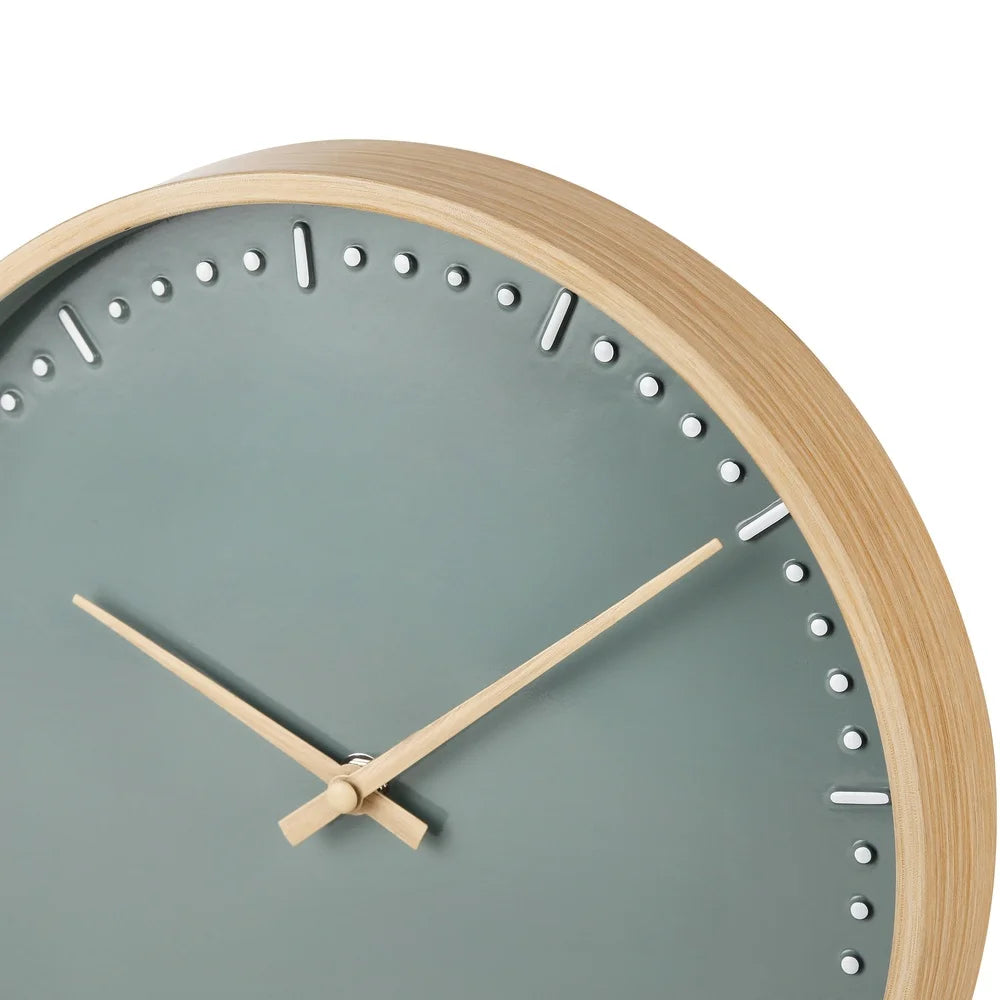 Combination Modern Analog Wall Clock Quartz Hour Markers