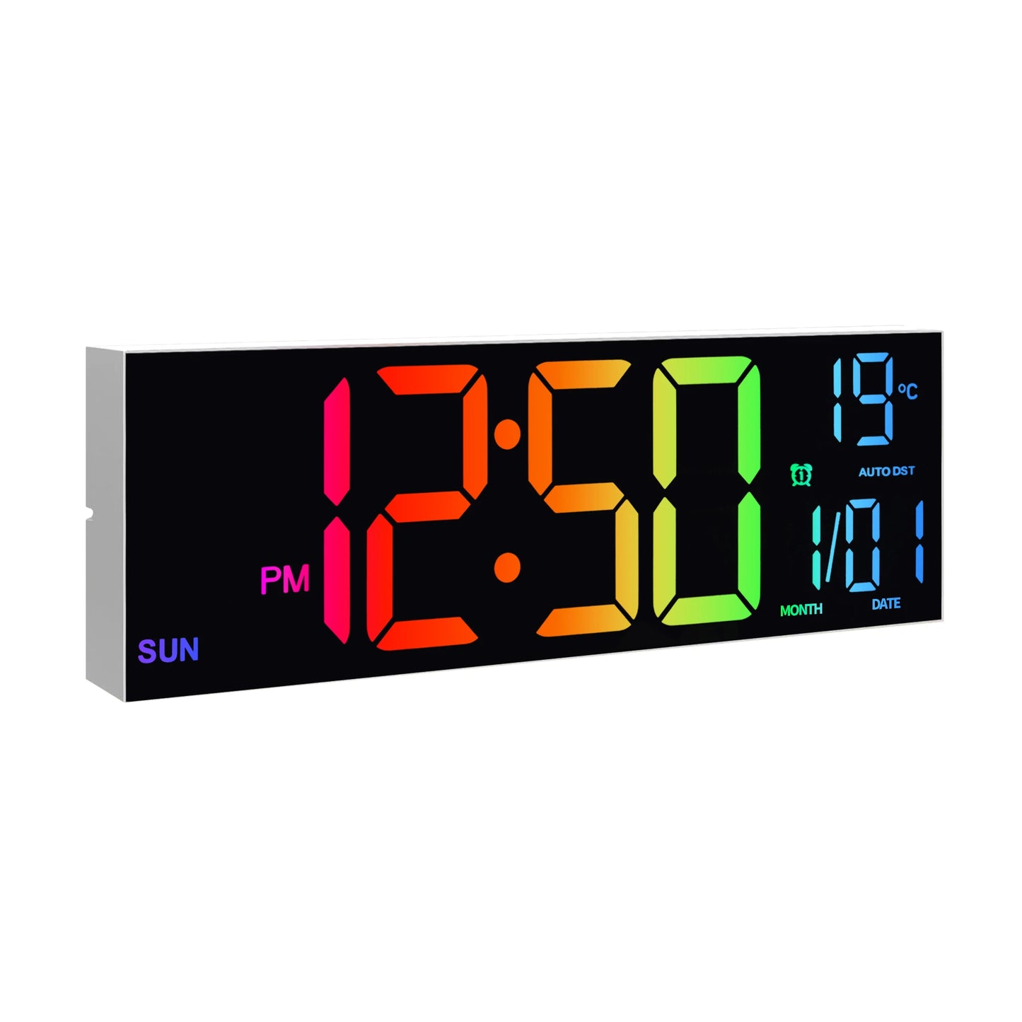 Hign-concerned Digital Wall Clock With Remote LED RGB