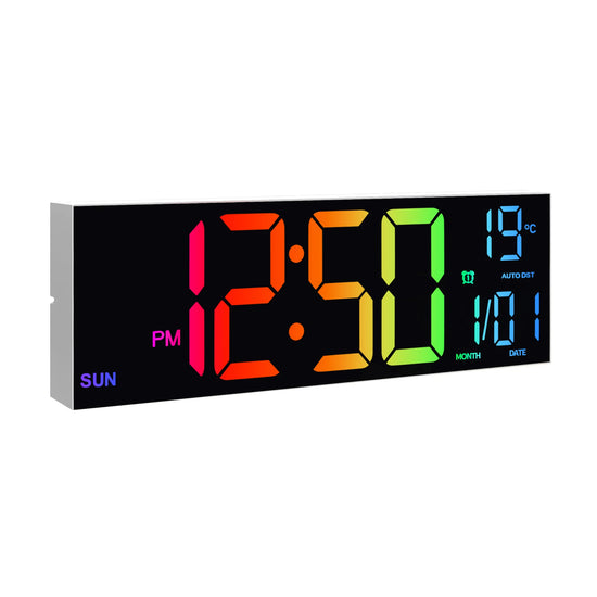 Hign-concerned Digital Wall Clock With Remote LED RGB