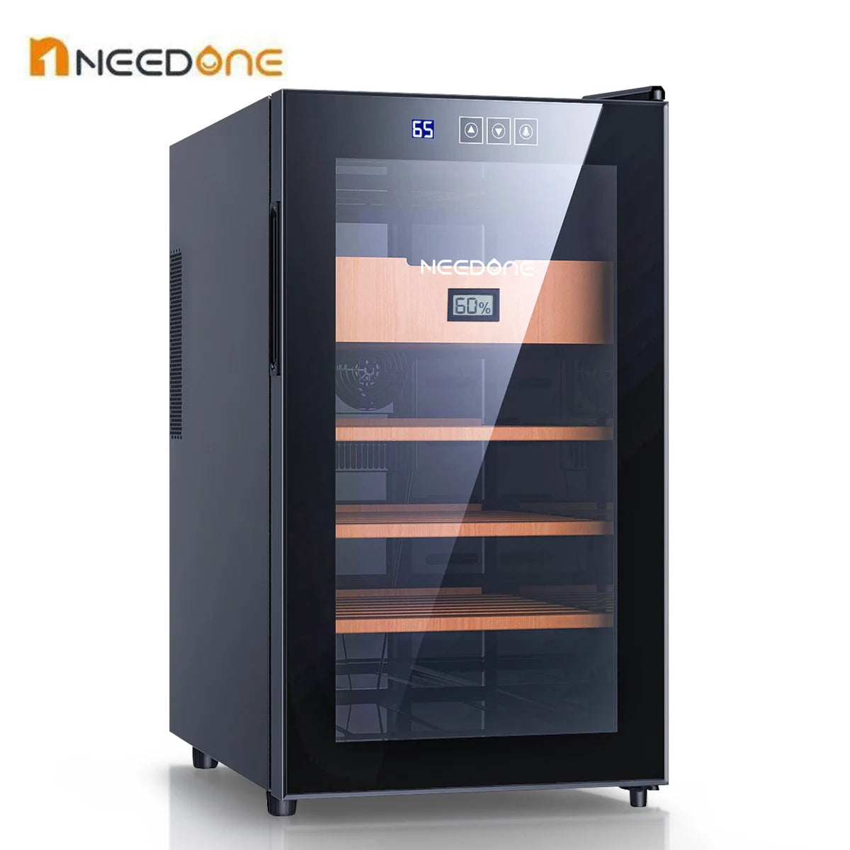 NEEDONE 48L Cigar Humidor with Heating and Cooling Temperature Control System Quiet Thermostatic Electric Cooler Cabinet