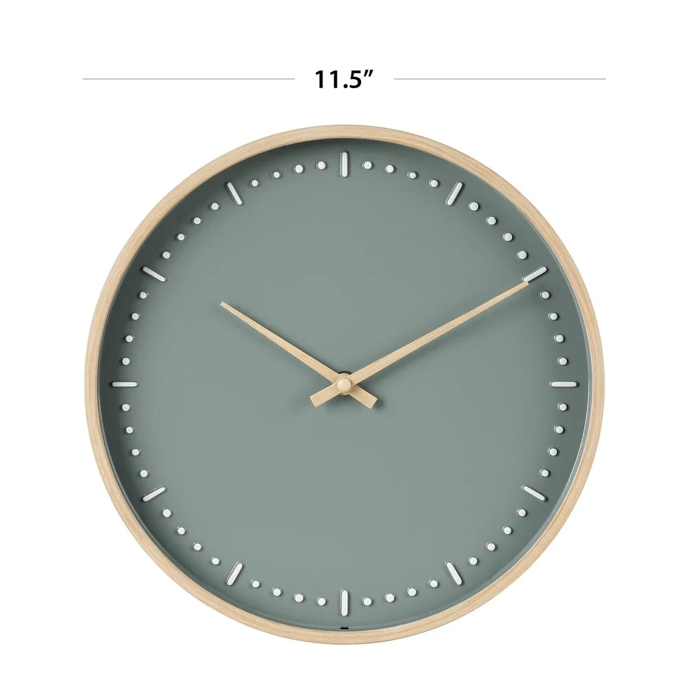 Combination Modern Analog Wall Clock Quartz Hour Markers