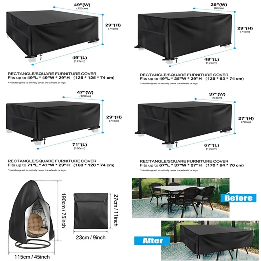 Guangdong Garden Furniture Cover Air Vent Waterproof 600D