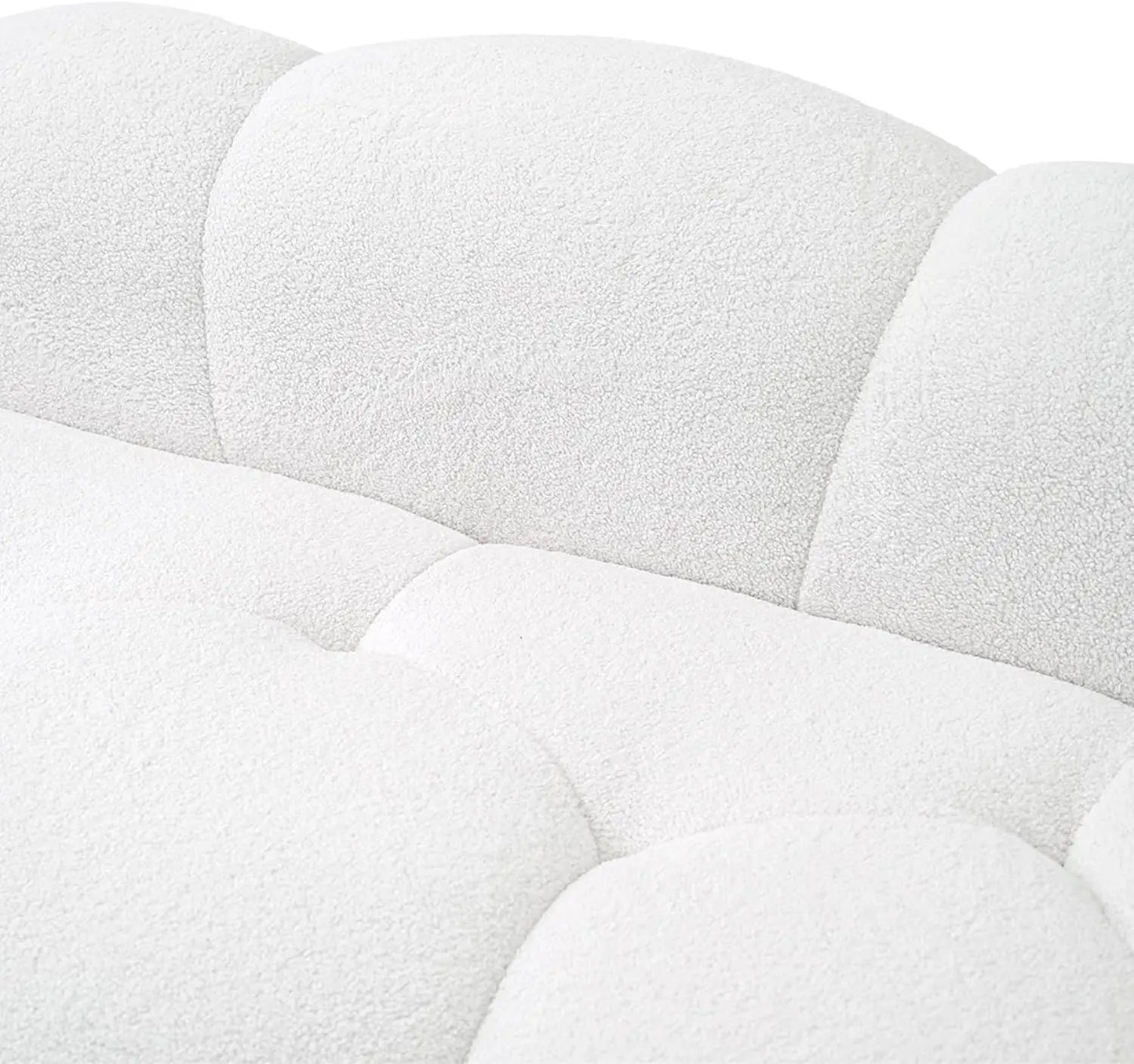 Color Cloud Shaped Floor Sofa Boucle Deep Seat Loveseat