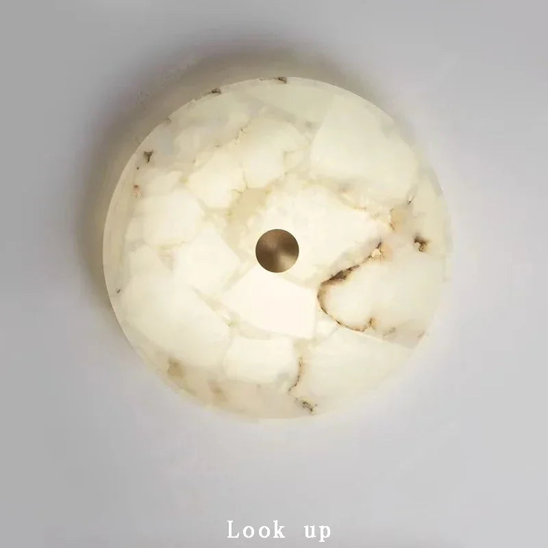 Led Marble Ceiling Chandelier Modern Home Decor Lamp