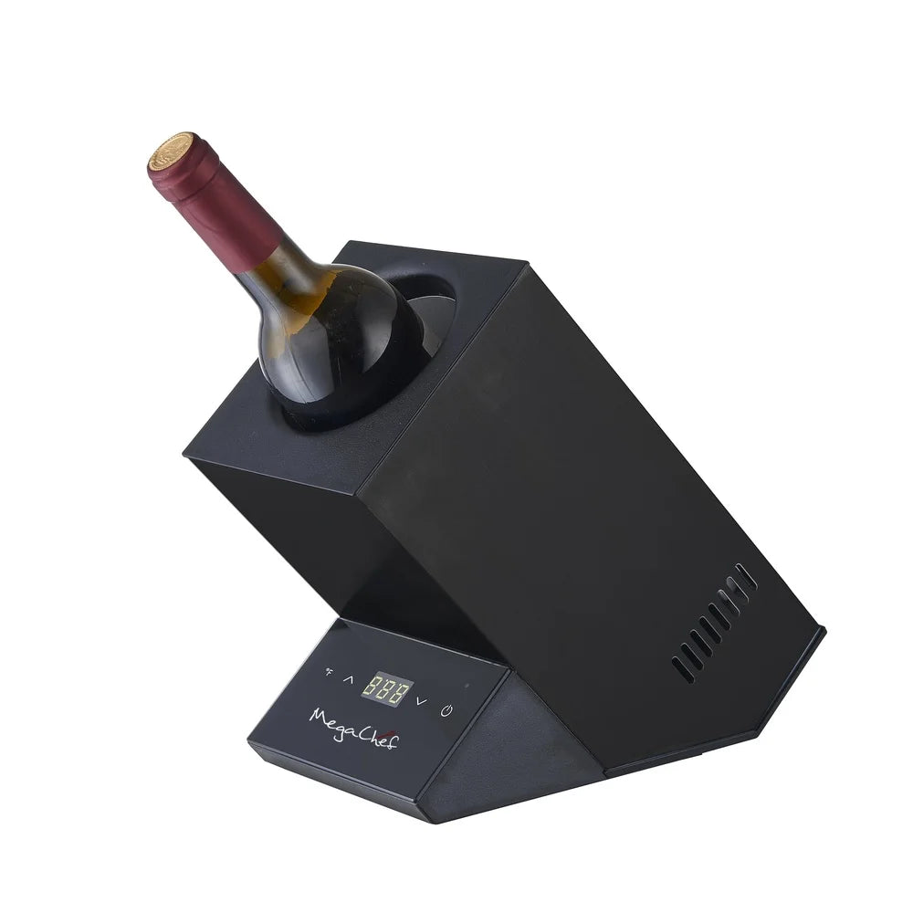 Electric Wine Chiller Touch Control Digital Display Thermo-Electric Cooling Temperature Range 41F to 64F Adapter Included UL