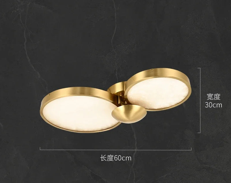 Led Marble Ceiling Chandelier Modern Home Decor Lamp