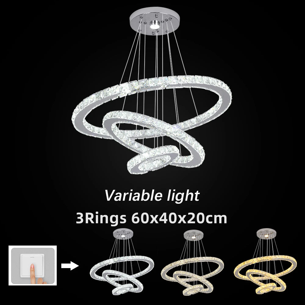 Vinilky Crystal Chandelier Pendant Light Living Room
