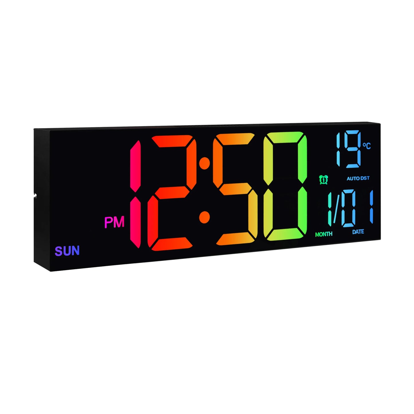 Hign-concerned Digital Wall Clock With Remote LED RGB