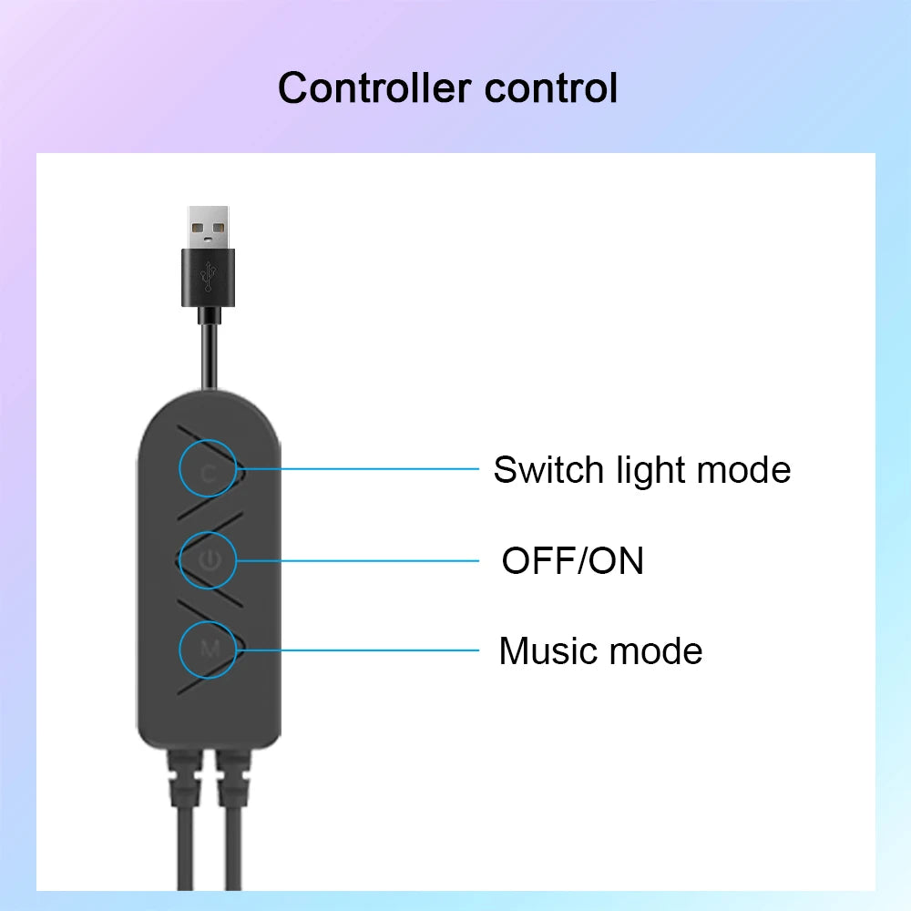 Wiscolor LED Atmosphere Lights RGB Bluetooth WiFi Desk Lamp