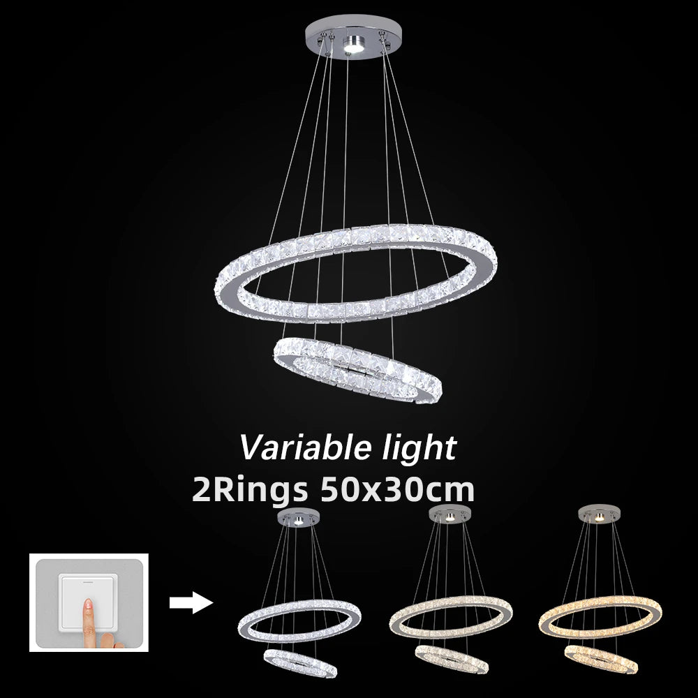 Vinilky Crystal Chandelier Pendant Light Living Room