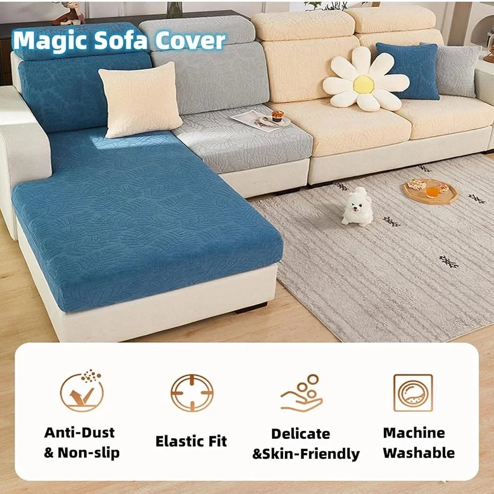 Magic Sofa Covers Stretch Slipcovers Washable Pet Hair Stain Resistant Couch Cover Universal Protector Easy Install Durable Soft