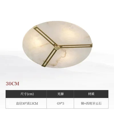 Led Marble Ceiling Chandelier Modern Home Decor Lamp