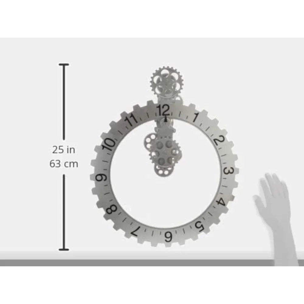 Hign-concerned Big Wheel Hour Wall Clock Modern Centerpiece