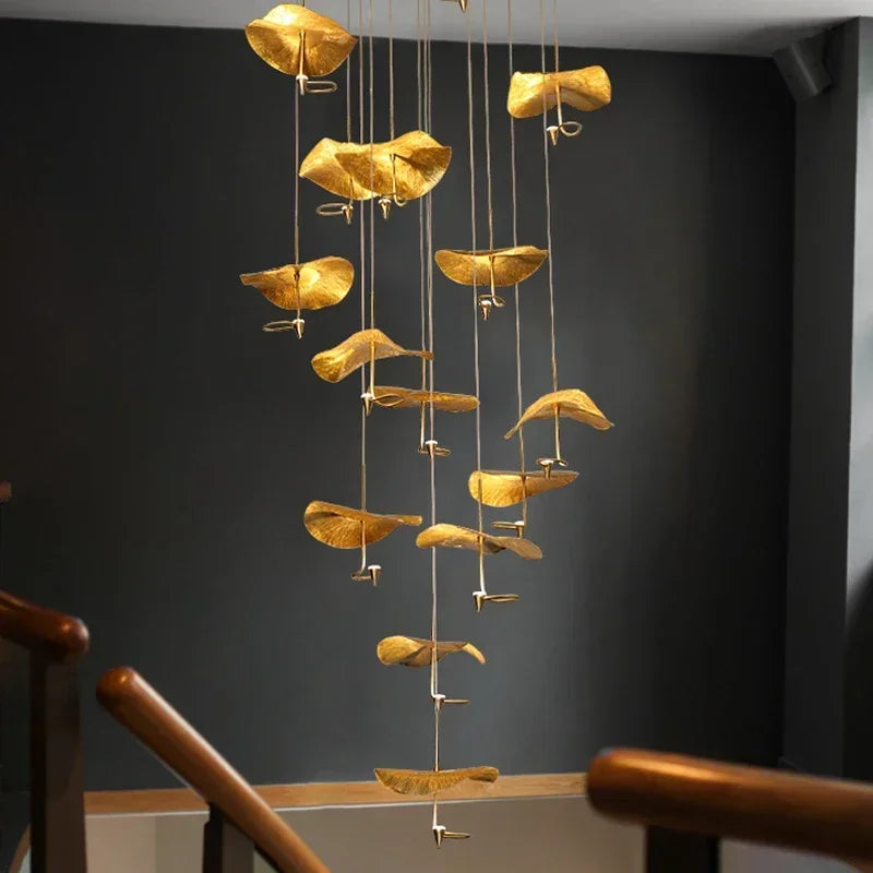 Lotus LED Chandelier Pendant Light for Living Room Fixtures