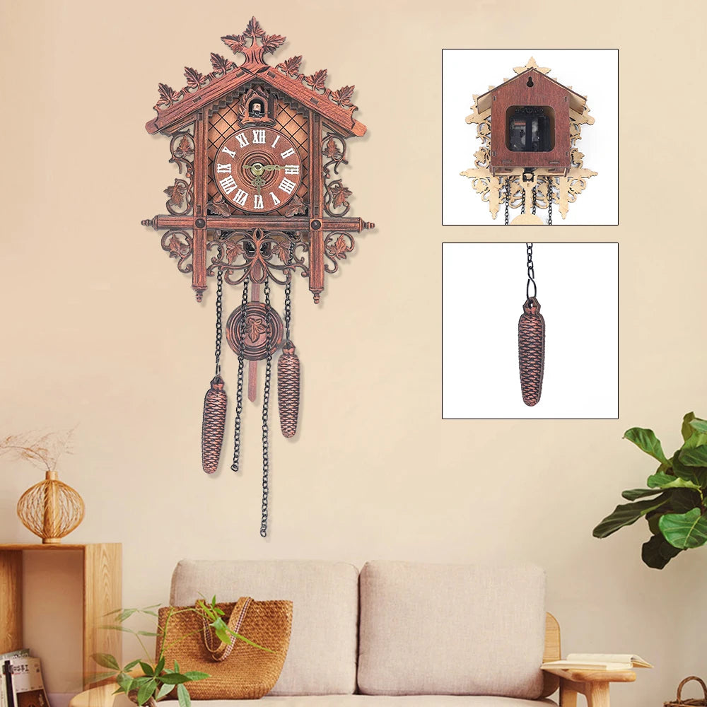 Is Smart Device Wooden Wall Clock Pendulum Antique Style