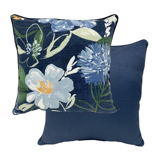 Fabric Count Floral Outdoor Throw Pillow Weather Resistant