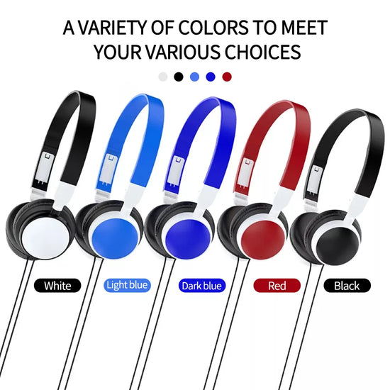 Foldable Wired 3.5mm Headphones Head Mounted Headset Earphone Headphones Stereo Foldable Sport Earphone for Phone/Tablet (Copy)
