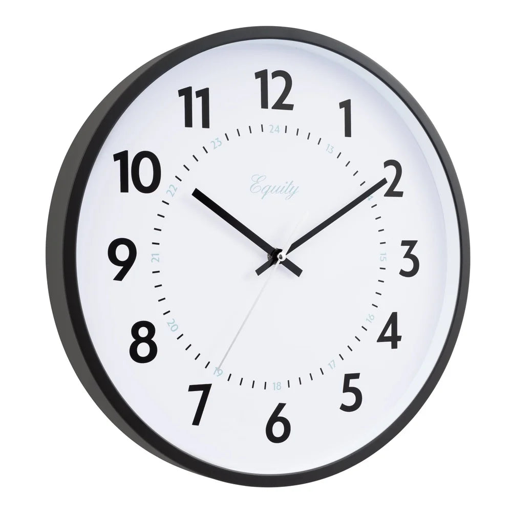XMSJ Dual Time Quartz Wall Clock Large Visibility Office