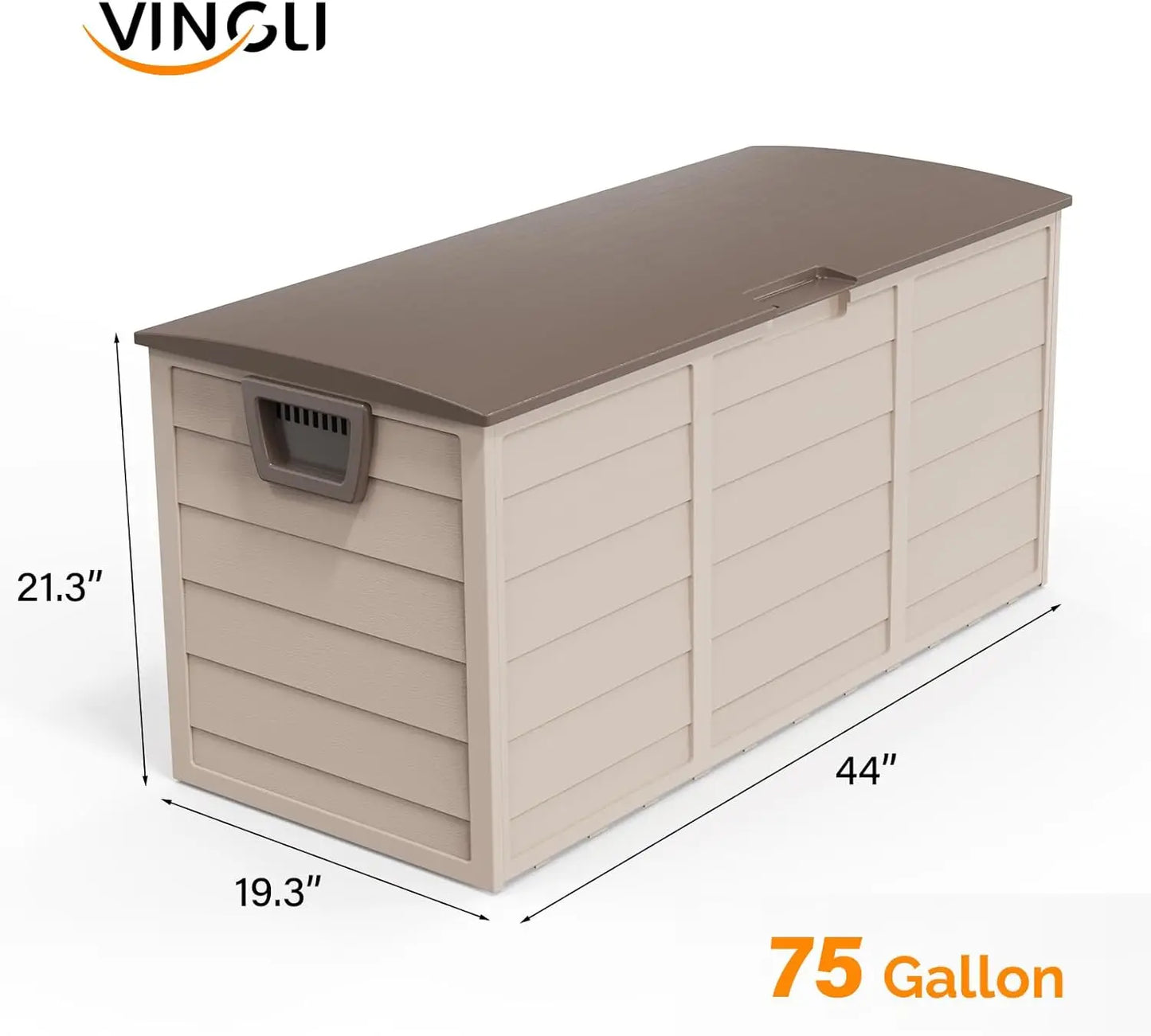 XMSJH Lockable Outdoor Storage Box Plastic Deck Box Garden