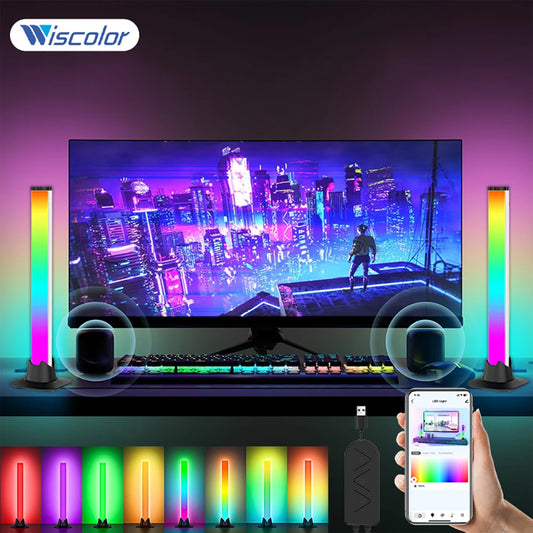 Wiscolor LED Atmosphere Lights RGB Bluetooth WiFi Desk Lamp