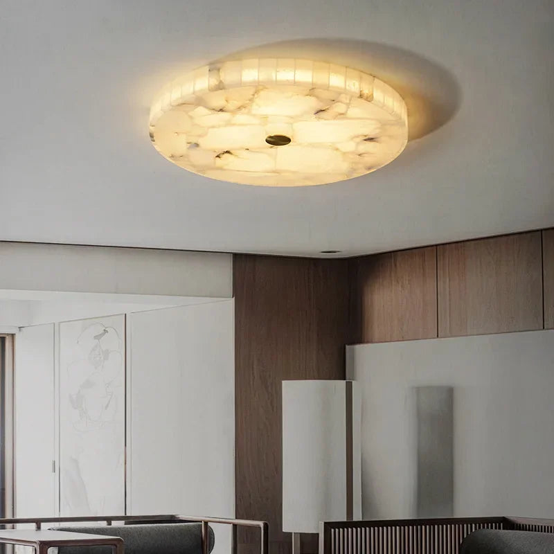 Led Marble Ceiling Chandelier Modern Home Decor Lamp
