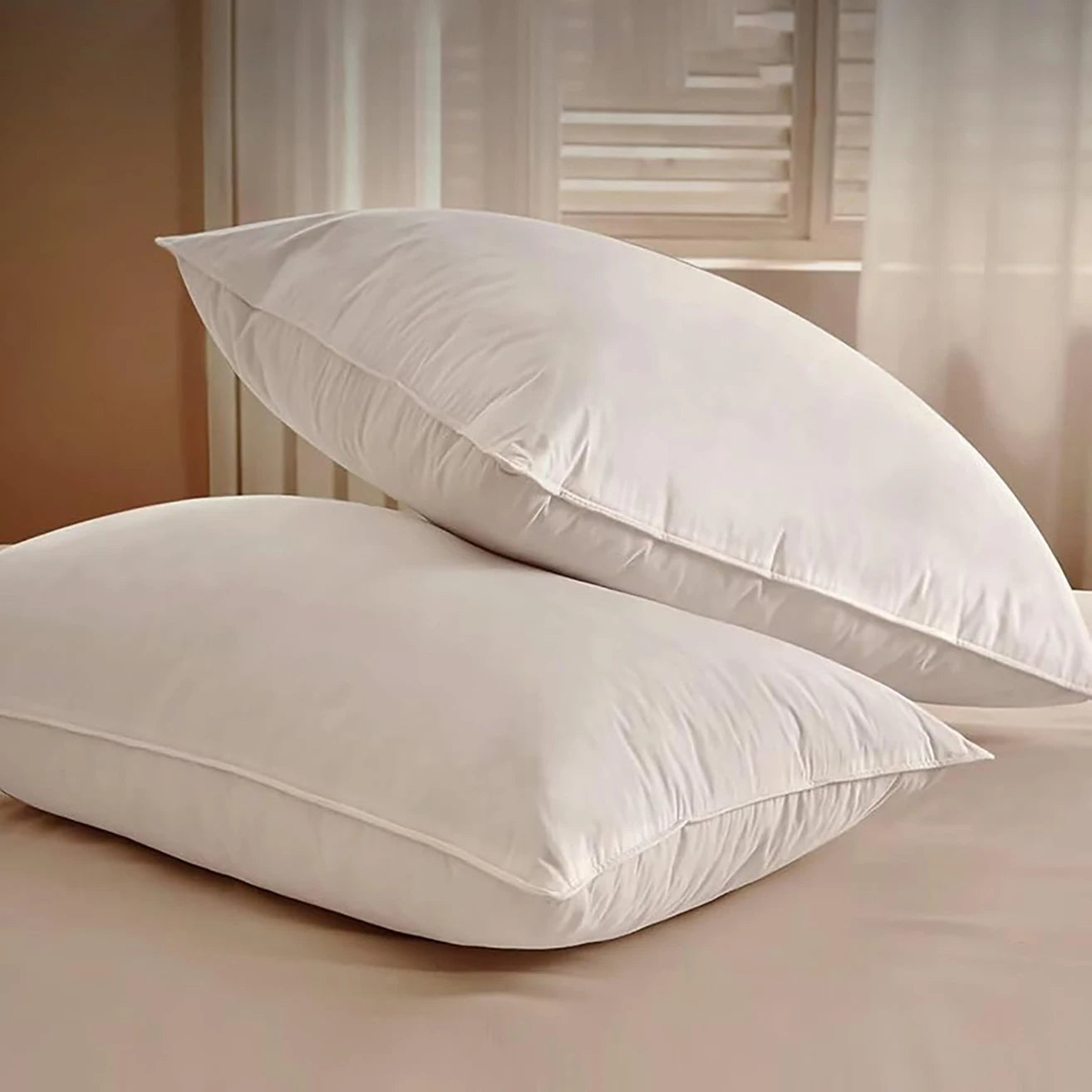 WQSPRINGCN Luxury Goose Pillow Soft Breathable All Seasons
