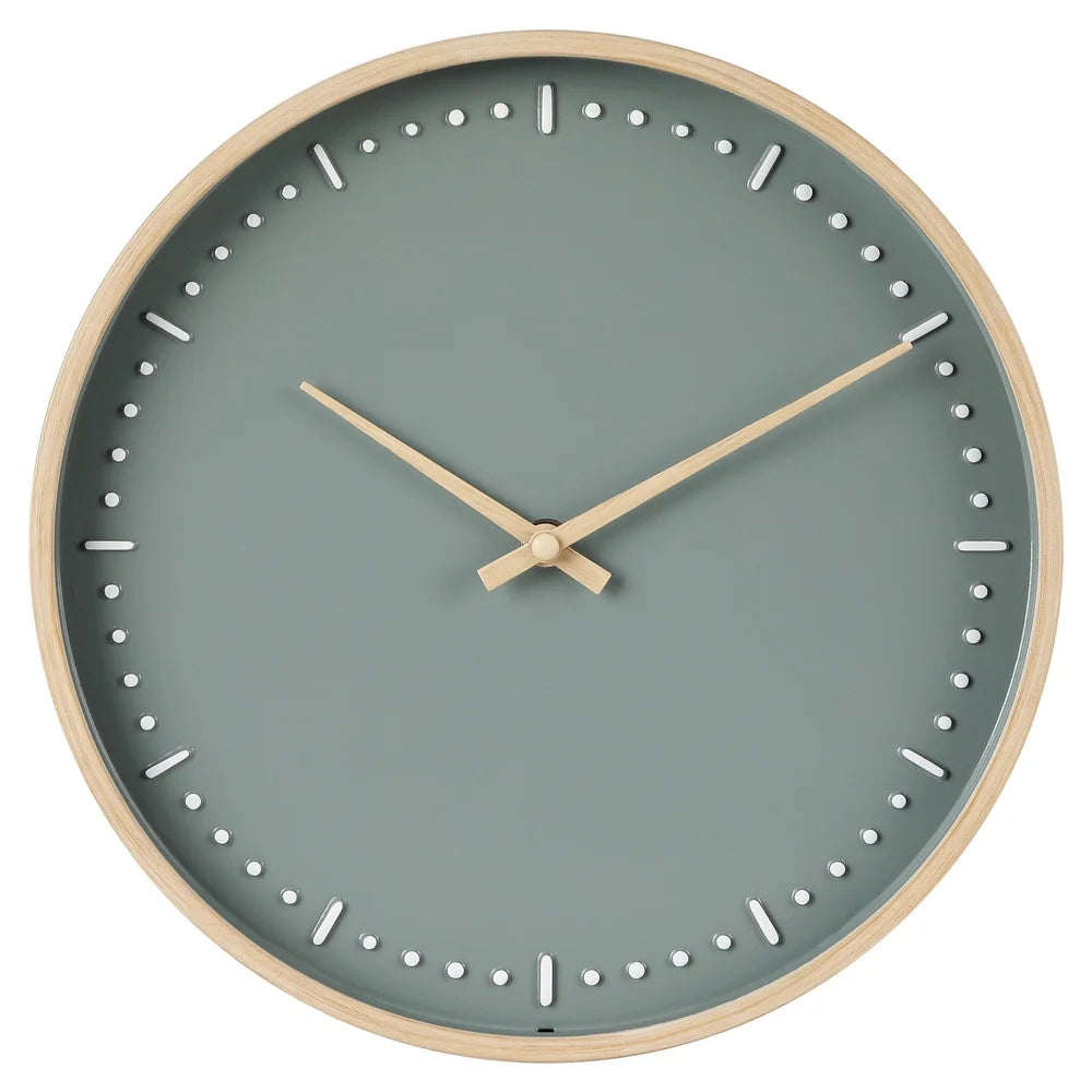 Combination Modern Analog Wall Clock Quartz Hour Markers