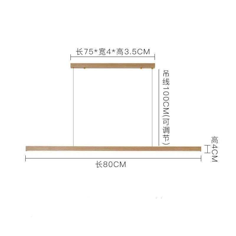 Japanese Pendant Light Walnut Nordic Wood Ceiling Lamp