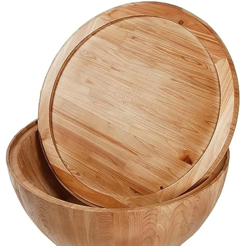ANGDUO Round Coffee Table With Storage Wood Look Vintage