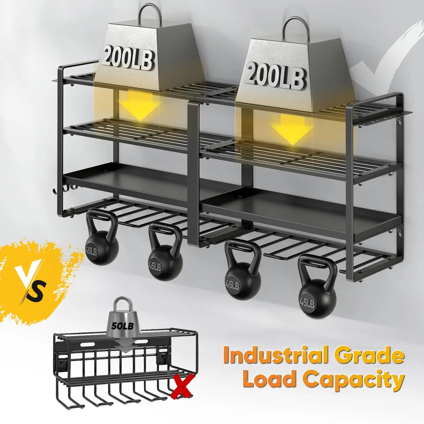 Power Tool Organizer Wall Mount Four Layer Heavy Duty Rack