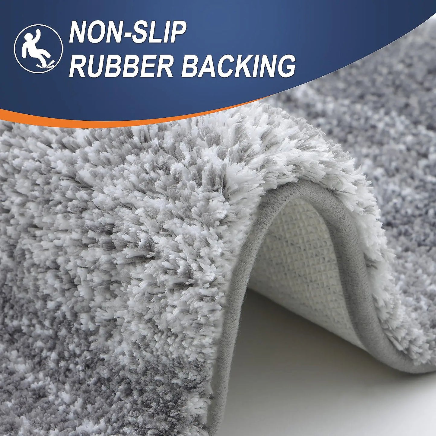 ZUIDIDCN Microfiber Bathroom Rug Anti Slip Quick Dry
