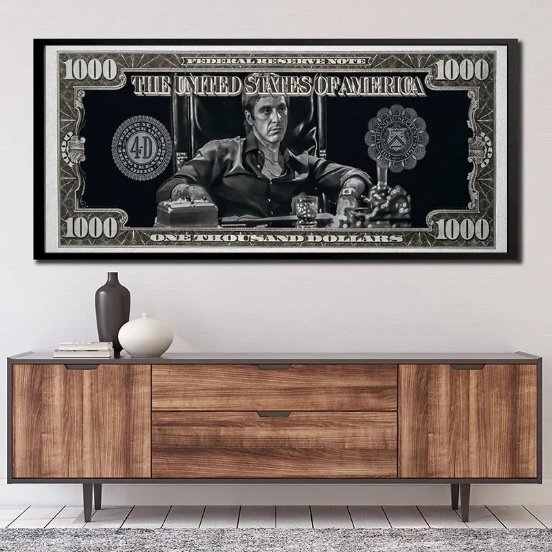 JKPICTURE Scarface Tony Montana Wall Art Canvas Print