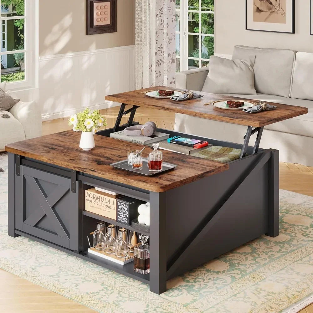 Hign-concerned Lift Top Coffee Table With Hidden Storage