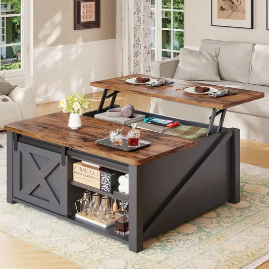 Hign-concerned Lift Top Coffee Table With Hidden Storage