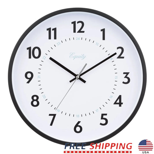 XMSJ Dual Time Quartz Wall Clock Large Visibility Office